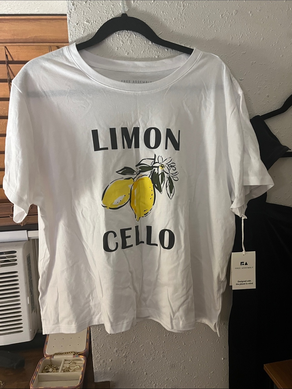 Free Assembly White 'Limoncello' Short-Sleeve Graphic Tee